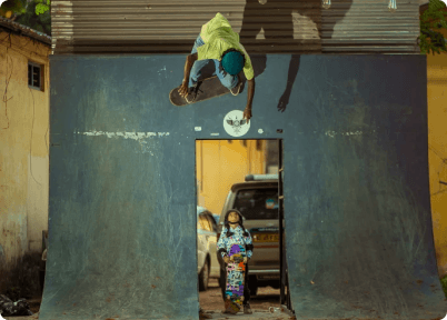 Skater dropping in